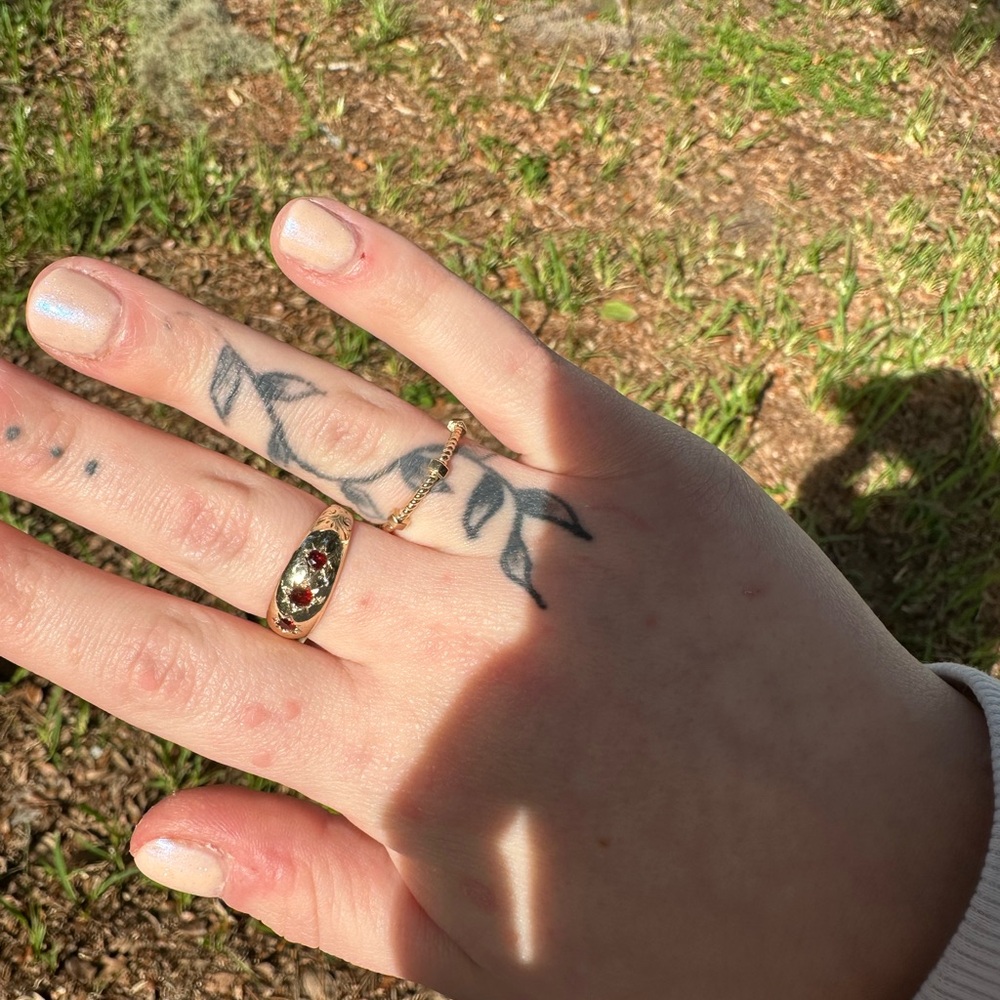 14k Solid Gold Bolt Ring